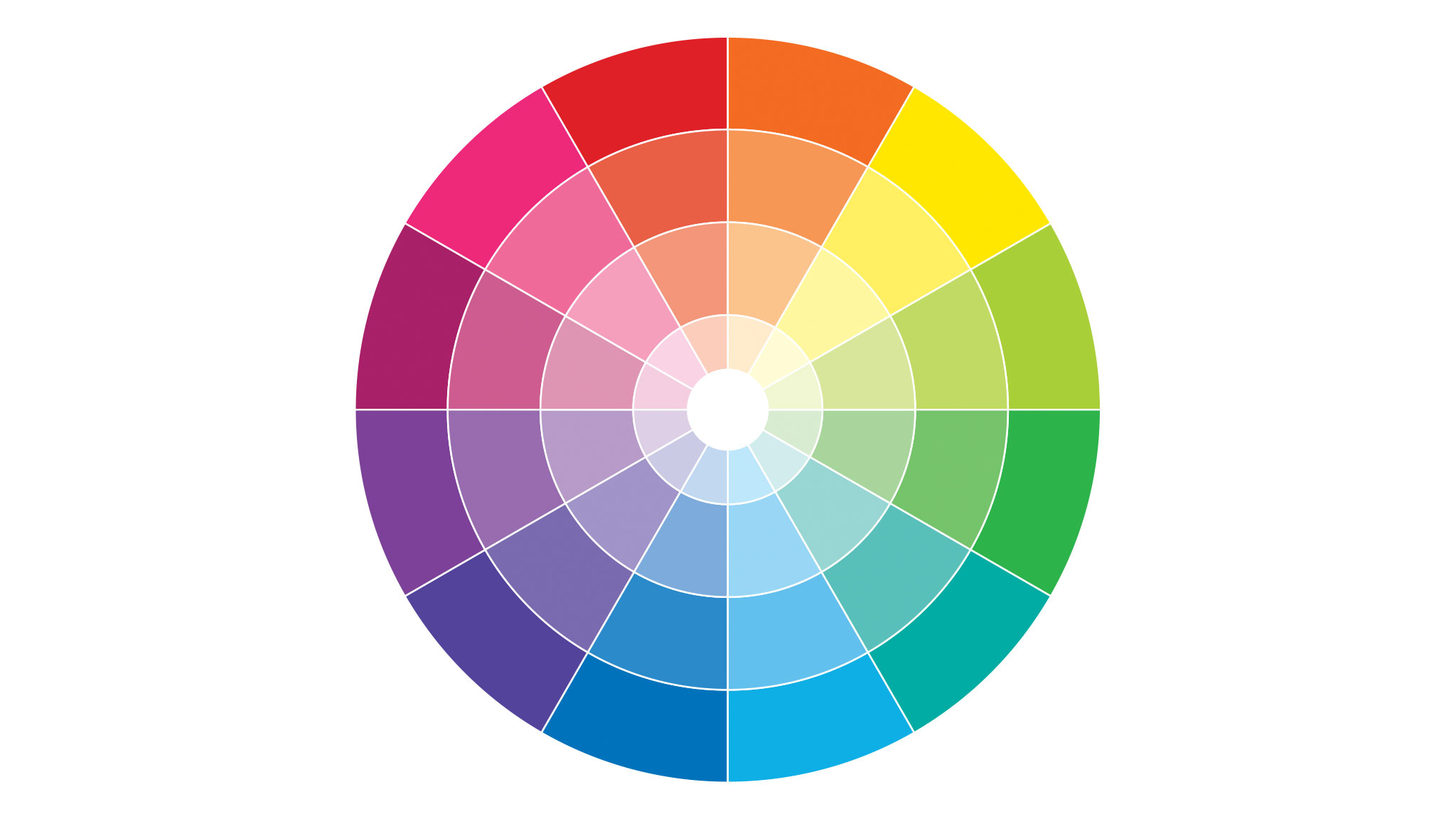 Colour wheel Умение подбирать цвета — отличное начало для ваших дизайнерских проектов. Вам нужен только цветовой круг.