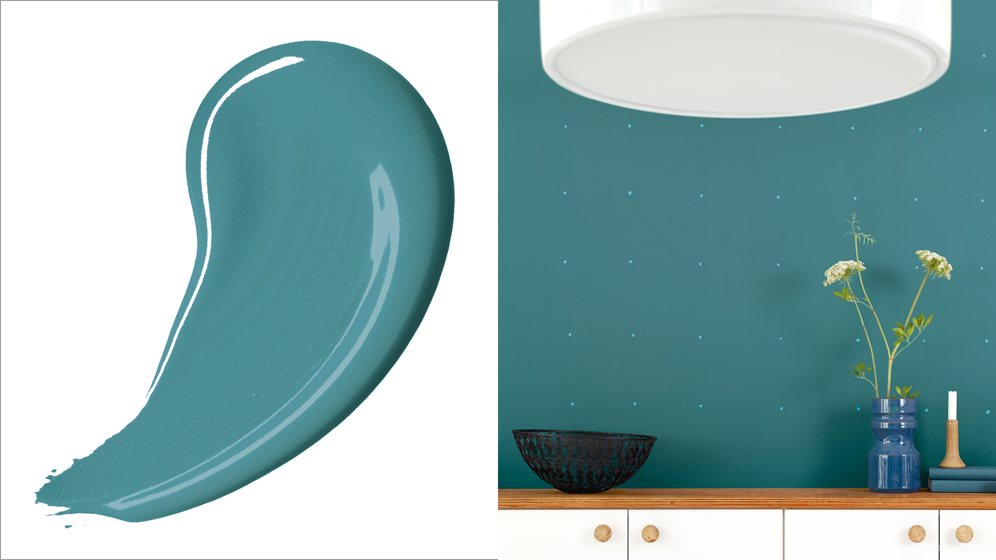 Try versatile teal Сине-зеленый цвет — выбор номер один среди следящих за трендами дизайнеров, а кроме того, он крайне универсален. Этот цвет подходит и в качестве фона для самых современных интерьеров, и для более традиционных решений.